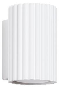 Nástenné svietidlo Karbon, 1x biele kovové tienidlo, (10 cm)
