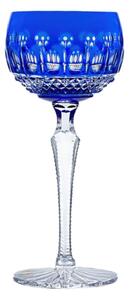 Bohemia Crystal Brúsené poháre na víno Tomy modrá 190 ml (set po 6 ks)