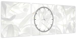 Obraz - Okvetné lístky (s hodinami) (90x30 cm)