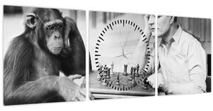 Obraz - Cirkus 2 (s hodinami) (90x30 cm)