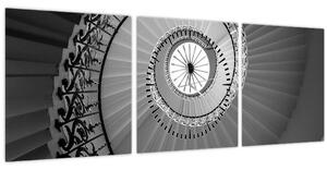 Obraz - Schodisko 2 (s hodinami) (90x30 cm)