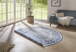 NORTHRUGS - Hanse Home koberce Kusový koberec Twin Supreme 104166 Siruma Blue/Cream – na von aj na doma - 200x200 (priemer) kruh cm