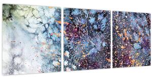 Obraz - Abstrakcia (s hodinami) (90x30 cm)