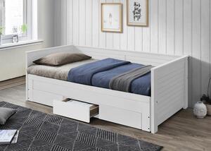 Jednolôžková posteľ s prístelkou Goreta - biela