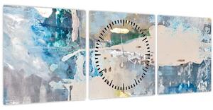 Obraz - Abstrakcia (s hodinami) (90x30 cm)