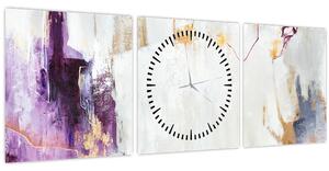 Obraz - Abstrakcia (s hodinami) (90x30 cm)