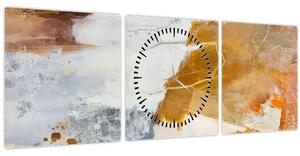 Obraz - Abstrakcia (s hodinami) (90x30 cm)