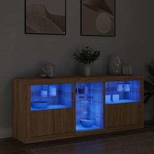 Komoda s LED svetlami dub sonoma 162x37x67 cm