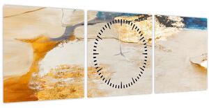 Obraz - Abstrakcia (s hodinami) (90x30 cm)