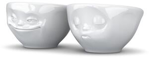 Biele porcelánové šálky v súprave 2 ks 100 ml Grinning & Kissing – 58products