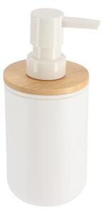 Dávkovač mydla Besson, biela/s drevenými prvkami, 300 ml