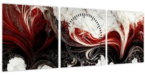 Obraz - Moderné abstrakcie (s hodinami) (90x30 cm)