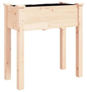 Kvetináč s kolieskami a vložkou 71x37x80 cm, jedľový masív