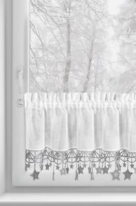 KRÁTKA VIANOČNÁ ZÁCLONA NA PÁSKE XMAS 30X150 CM HVIEZDY