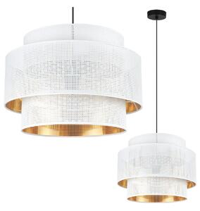 Závesné svietidlo Asti, 1x biele PVC tienidlo, (fi 45cm), g, b