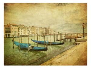 Fototapeta - Canal Grande, Benátky (Vintage)