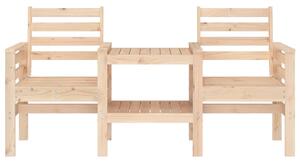 Záhradná lavica so stolom 2-miestna masívna borovica