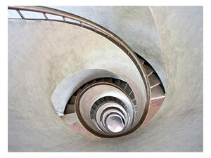Fototapeta - Biele točité schody