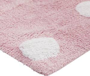 Lorena Canals koberce Ručne tkaný kusový koberec Polka Dots Pink-White - 120x160 cm