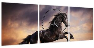 Obraz - Kone (s hodinami) (90x30 cm)