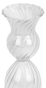 Sklenený svietnik PT LIVING Swirl, výška 17 cm