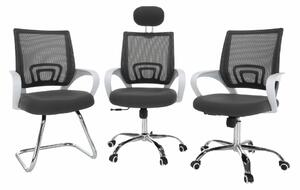 Konferenčná stolička Sanaz Typ 3 - sivá / biela