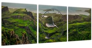 Obraz - Quiraing, Škótsko (s hodinami) (90x30 cm)