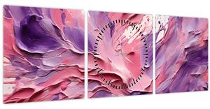 Obraz - Romantická abstrakcia (s hodinami) (90x30 cm)