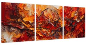 Obraz - Abstrakcia (s hodinami) (90x30 cm)