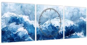 Obraz - Ilustrácia mora (s hodinami) (90x30 cm)