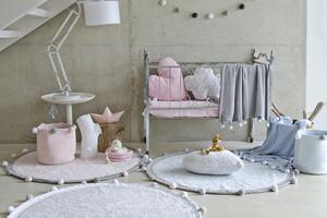 Lorena Canals koberce Ručne tkaný kusový koberec Bubbly Soft Pink - 120x120 (priemer) kruh cm
