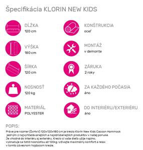 Závesné hojdacie kreslo Klorin New Kids 120x120 cm - svetlosivá