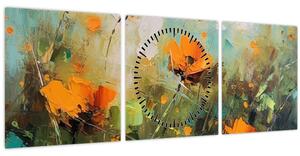 Obraz - Kvitne (s hodinami) (90x30 cm)