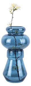 Modrá sklenená váza PT LIVING Morgana, výška 35 cm