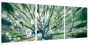 Obraz - Makro snímka kvetu (s hodinami) (90x30 cm)