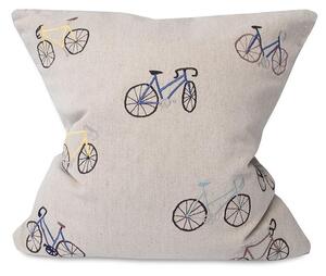 Ľanová obliečka na vankúš Bicycles 48x48 cm