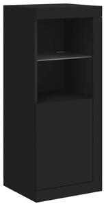 Komoda s LED svetlami čierna 41x37x100 cm