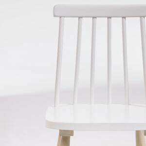 Biela detská stolička z kaučukového dreva Kave Home Kristie
