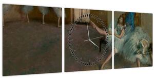 Obraz - Edgar Degas, Before the Ballet, reprodukcia (s hodinami) (90x30 cm)