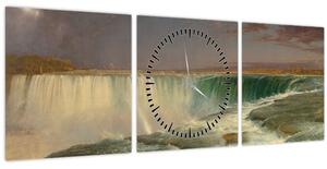 Obraz - Frederic Edwin Church, Niagara, reprodukcia (s hodinami) (90x30 cm)