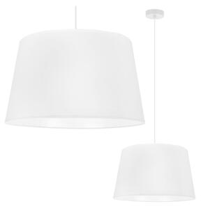 Závesné svietidlo Gaja, 1x biele textilné tienidlo, (fi 44cm), w