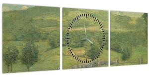 Obraz - Julian Alden Weir, Obweebetuck, reprodukcia (s hodinami) (90x30 cm)