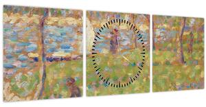 Obraz - Georges Seurat, Study for "La Grande Jatte", reprodukcia (s hodinami) (90x30 cm)