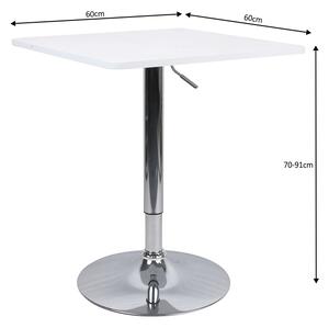 Barový stôl s nastaviteľnou výškou Florian 2 New - biela