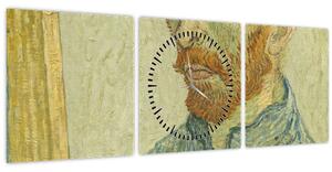 Obraz - Portrait of Vincent van Gogh, reprodukcia (s hodinami) (90x30 cm)
