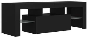 TV skrinka s LED svetlami čierna 120x35x40 cm