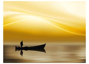 Fototapeta - Rybolov pri západe slnka