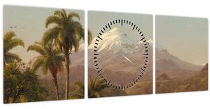 Obraz - Frederic Edwin Church, Tamaca Palms, reprodukcia (s hodinami) (90x30 cm)