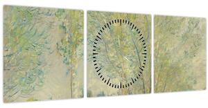 Obraz - Claude Monet, The Willows, reprodukcia (s hodinami) (90x30 cm)