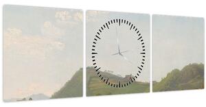 Obraz - Simon Denis, View Near Naples, reprodukcia (s hodinami) (90x30 cm)